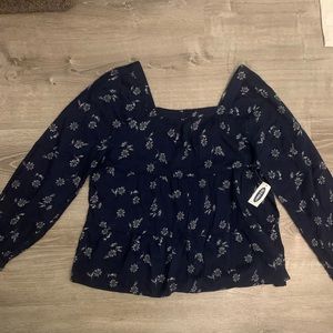 Cute square neck blouse, thin & breathable fabric